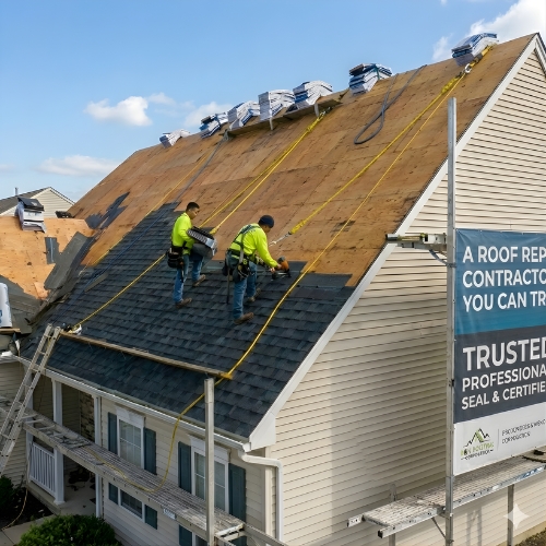 Roofing materials and roof installation on a New Jersey home
